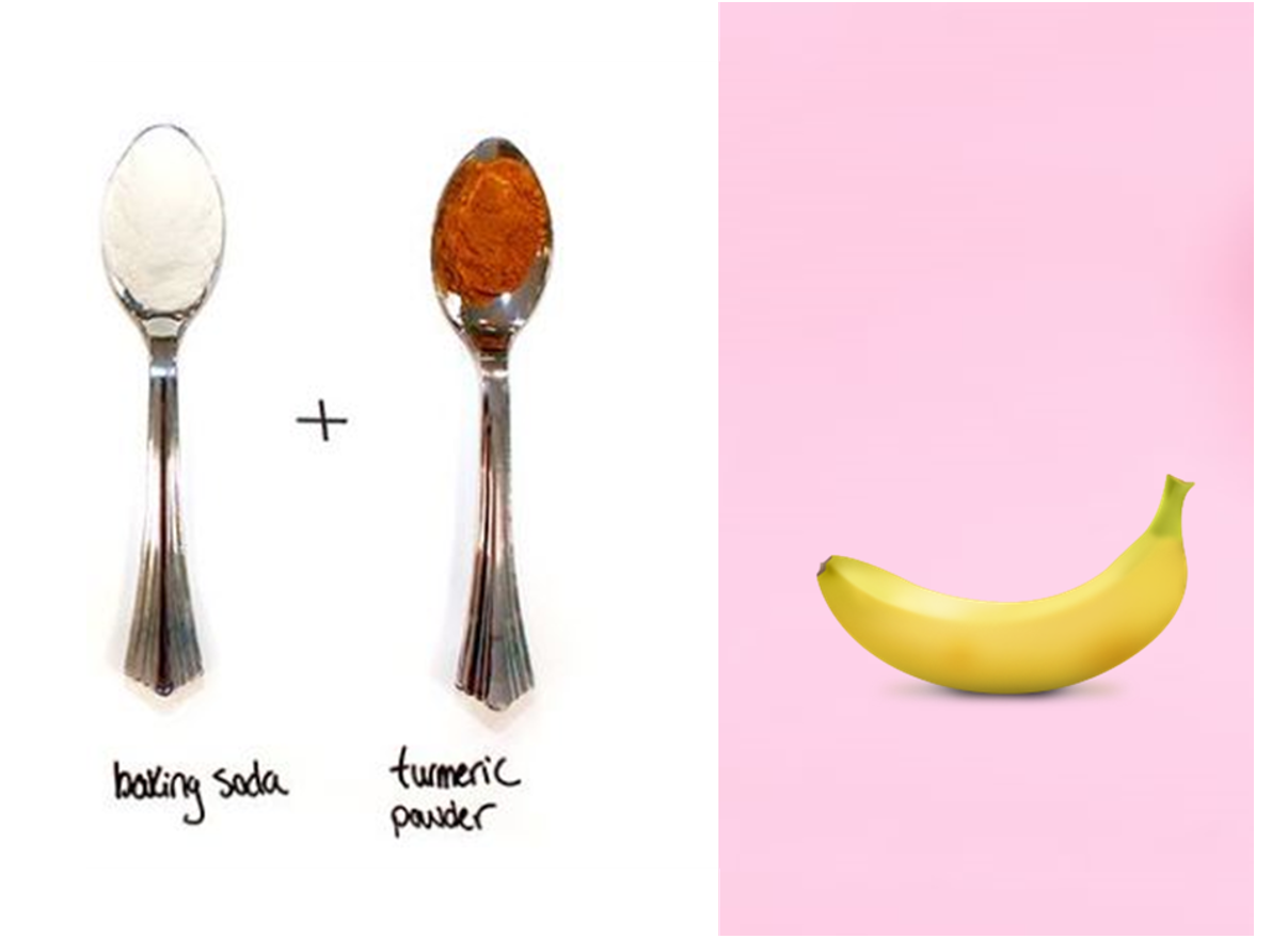 3. Bakingsoda+Tumeric+Banana_DIY Face Mask+At Home Beauty Routine