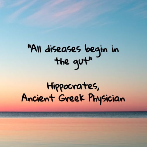 ED6F1ED1-75DD-4B7E-8152-88BA2F5EEBA6"All diseases begin in the gut" Hippocrates, Ancient Greek Physician.