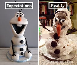 DayoffDublin_Olaf_Cake fail_Expectations V Reality