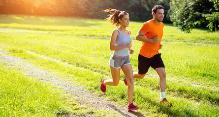 Smiling People Running