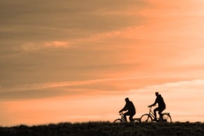 picture of people doing exercise - cycling 