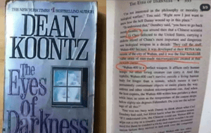 Photo of Dean Koontz The Heart of Darkness hightlighted page