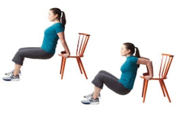 Tricep dip with chair how to 
