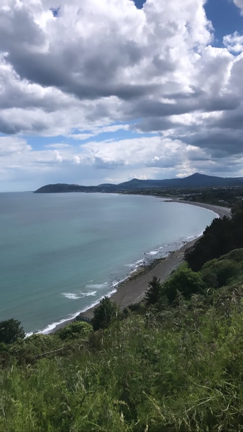 Killiney Beach view from the DART