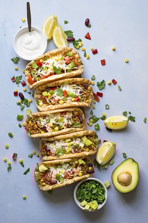 pitacos-mediterranean-tacos-with-minced-beef-and-beans-recipe-pita-bread-quick-easy-dinner-mexican-greek-yogurt-cheese