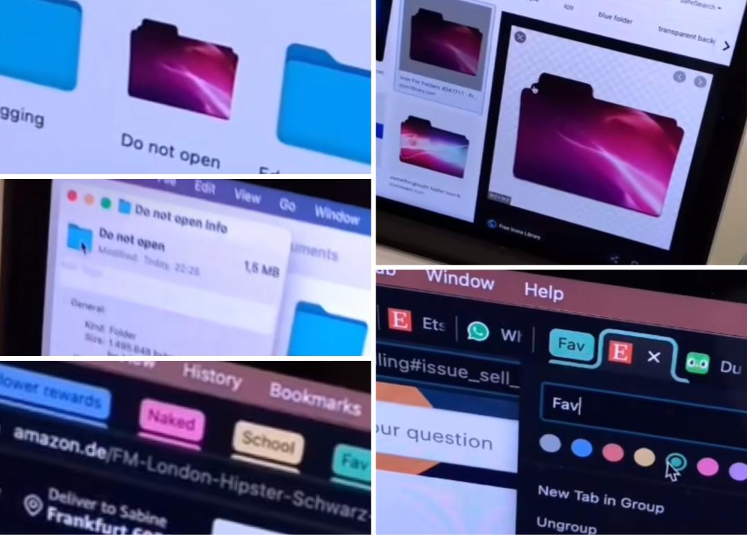 How to create a new folder shown in pictures