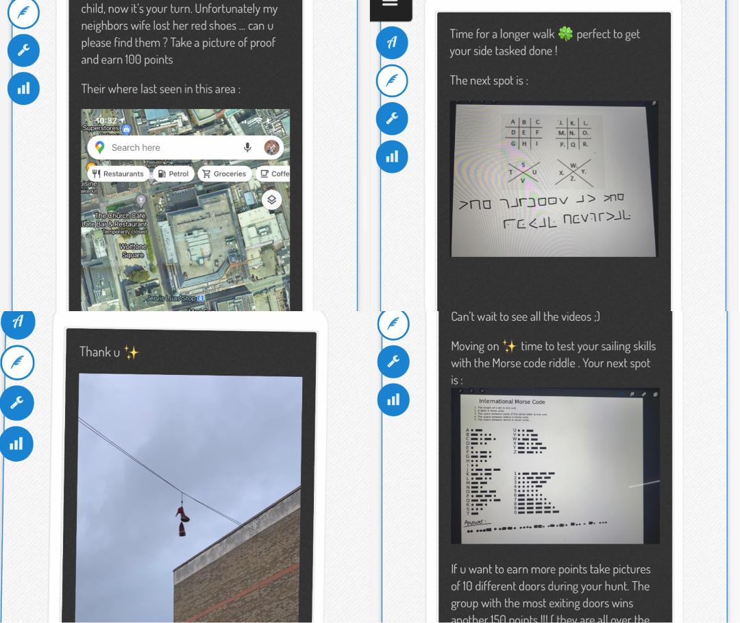 Example of previous hunts played