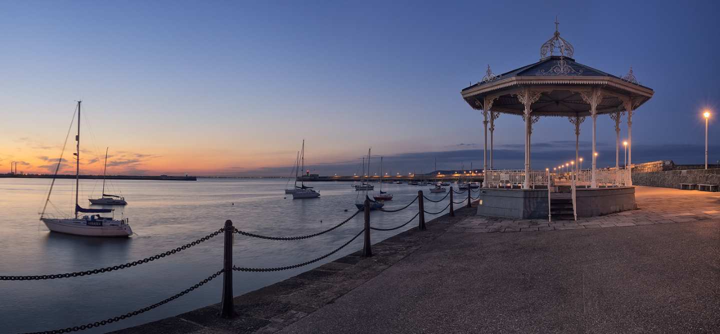 Beautiful sunset in Dun Laoghaire Pier