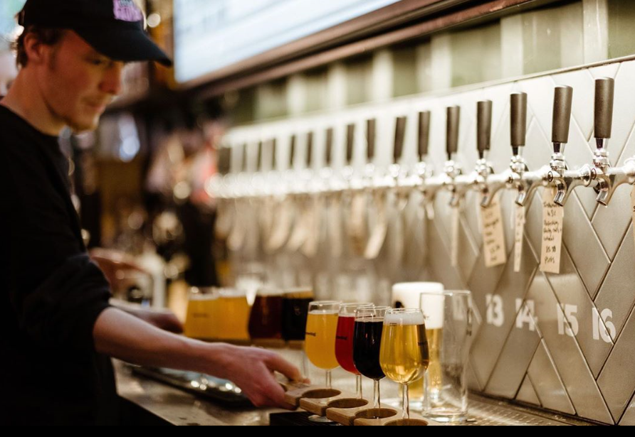 Beer server at Brewdog, Cicerone