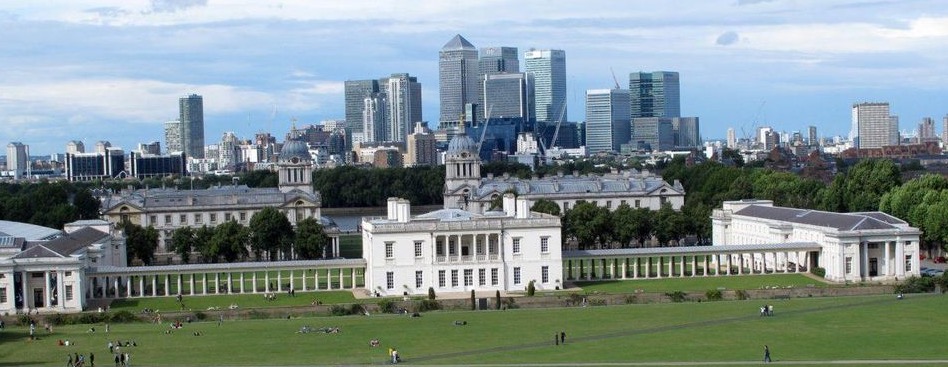 The view from Greenwich Royal Observatory looking over London 