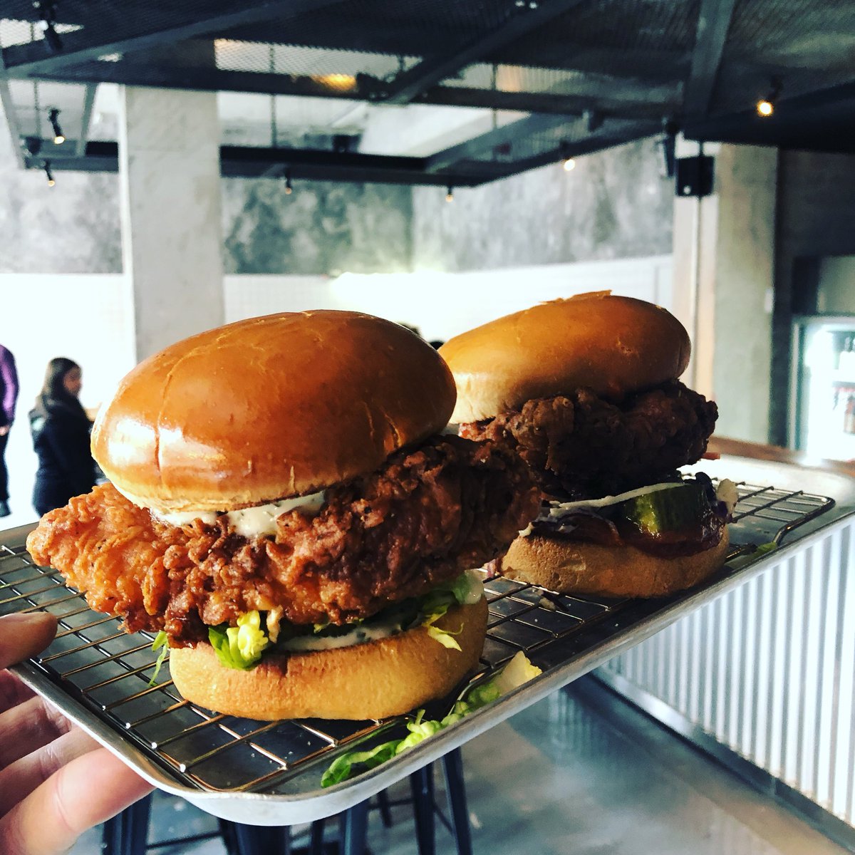 mad egg chicken burger